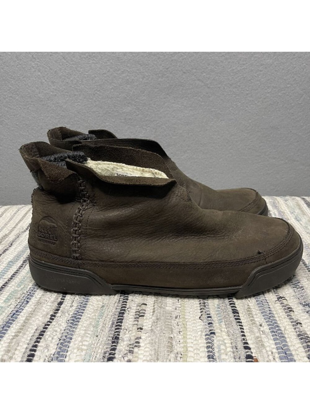 Sorel Mens Waterproof Bota Bag Leather Boots Brown Size 12
